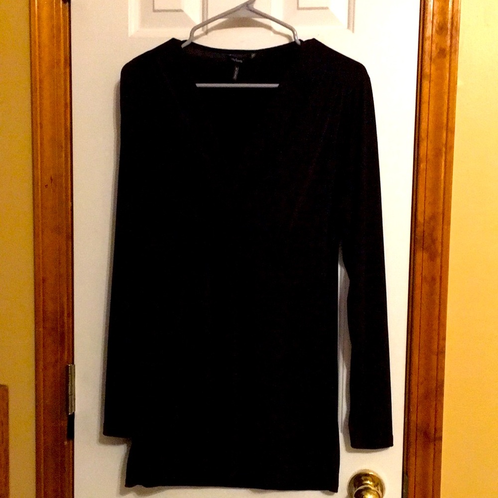 Daisy Fuentes  Black Dress Blouse